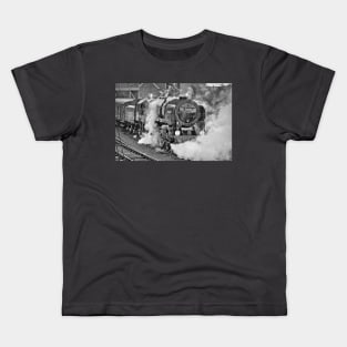 Britannia in the Rain - Black and White Kids T-Shirt